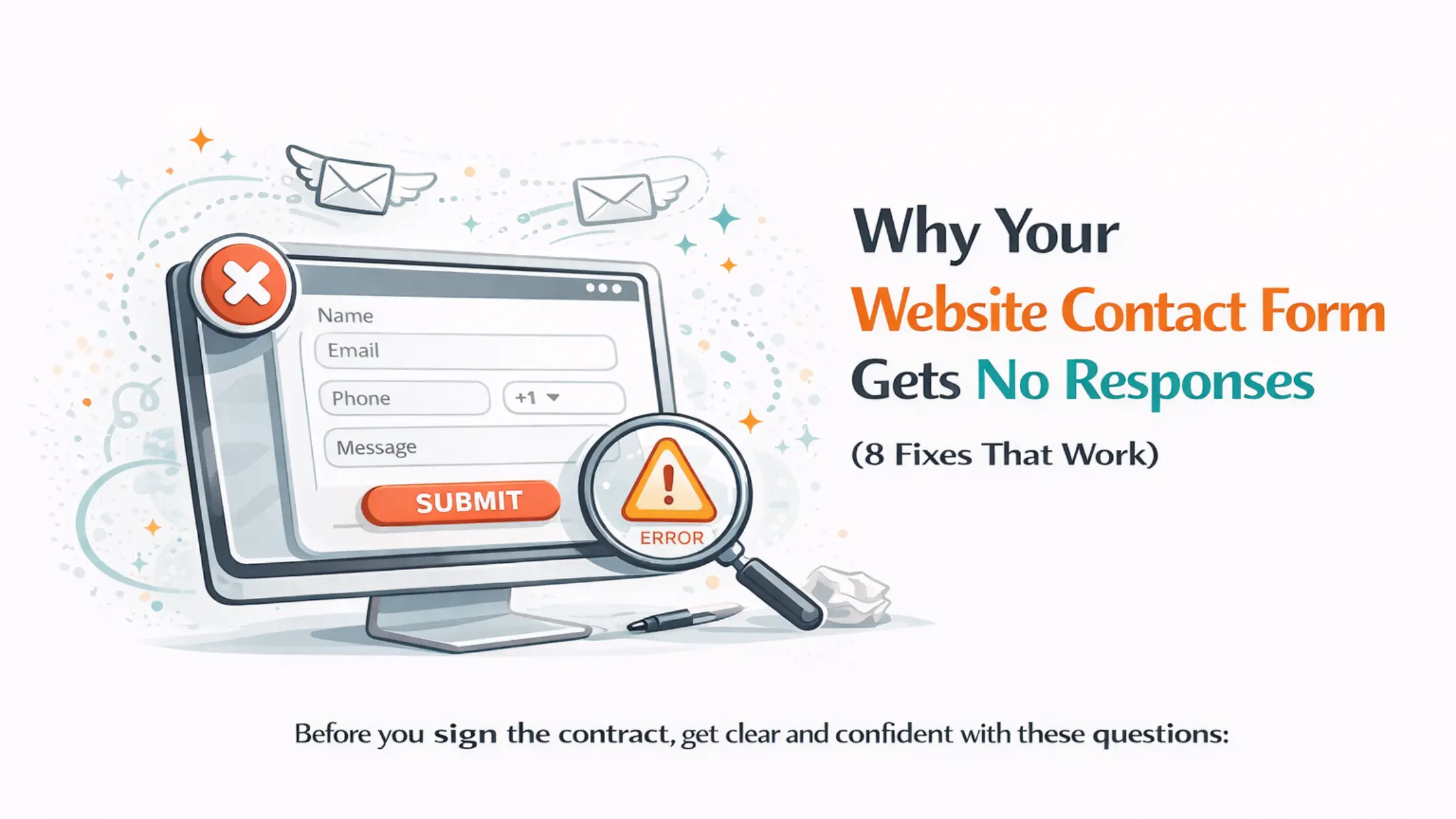 website contact form with too many fields causing visitor abandonment on mobile